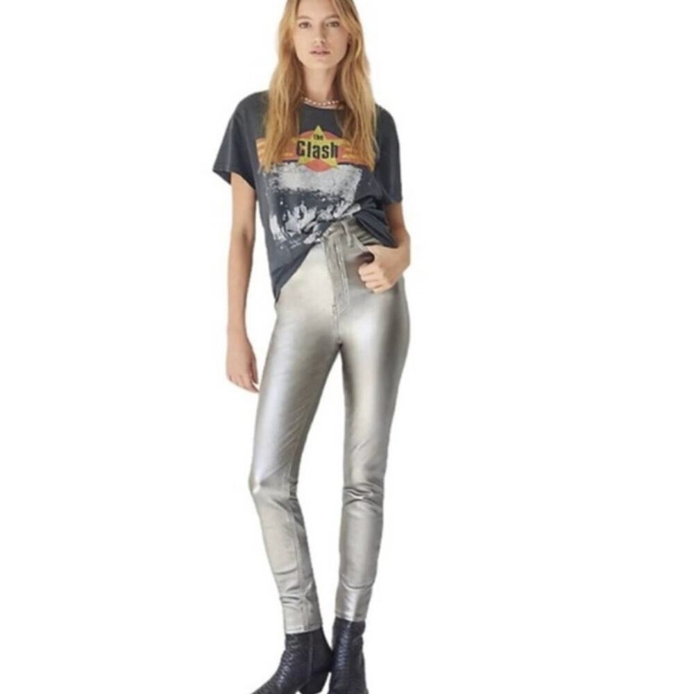 Free People Size 25 Phoenix Coated Skinny Jeans